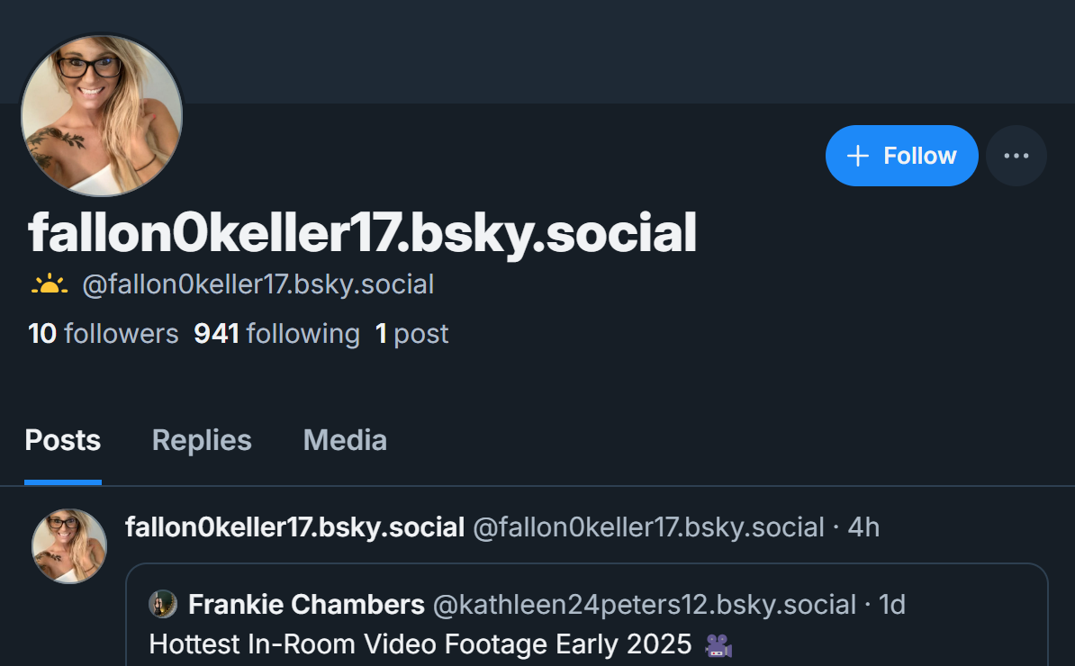 screenshot of mass following in action